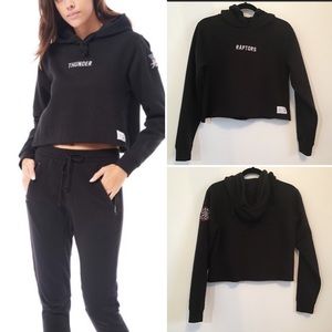 RAPTORS PEACE COLLECTIVE LADIES CROP HOODY